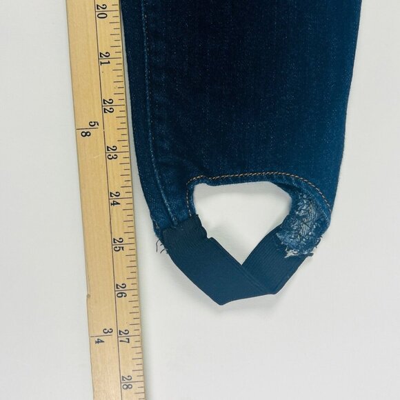 Gap 1969 Legging Jean Womens Jeans Size 4/27 A Blue Stretch Dark Wash Stirrups - Picture 8 of 10